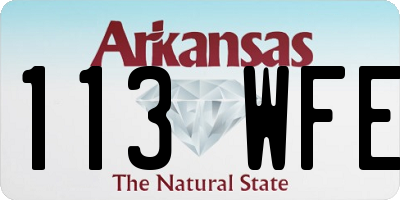 AR license plate 113WFE