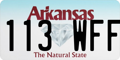 AR license plate 113WFF