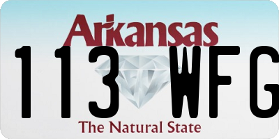 AR license plate 113WFG