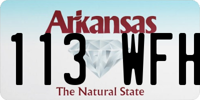 AR license plate 113WFH