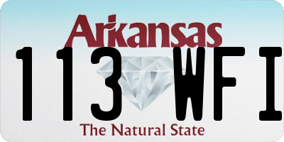 AR license plate 113WFI