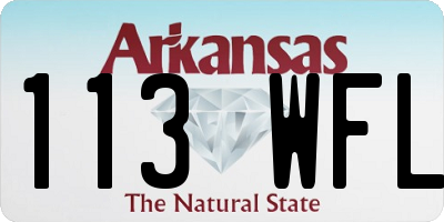 AR license plate 113WFL