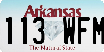 AR license plate 113WFM