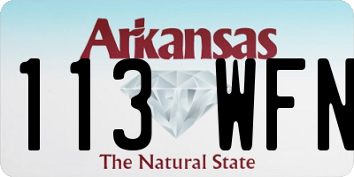 AR license plate 113WFN