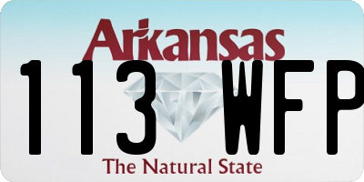 AR license plate 113WFP