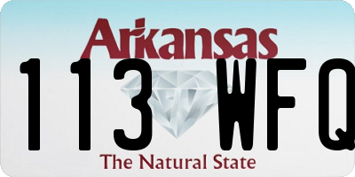 AR license plate 113WFQ
