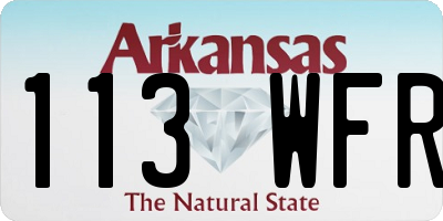 AR license plate 113WFR