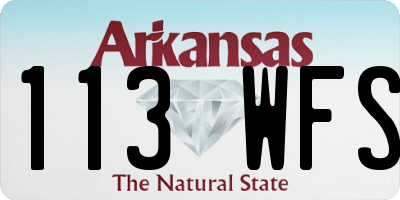 AR license plate 113WFS