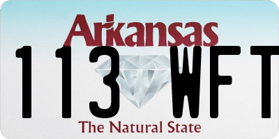 AR license plate 113WFT