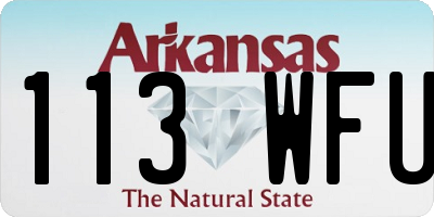 AR license plate 113WFU