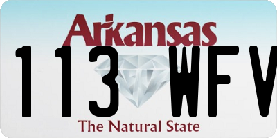 AR license plate 113WFV