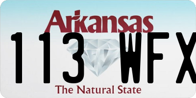 AR license plate 113WFX