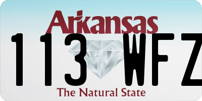 AR license plate 113WFZ