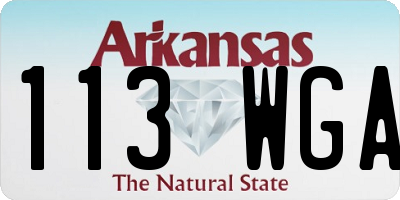 AR license plate 113WGA