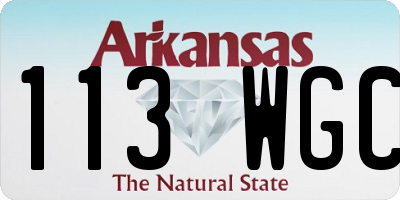 AR license plate 113WGC
