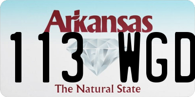 AR license plate 113WGD