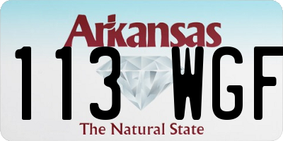 AR license plate 113WGF