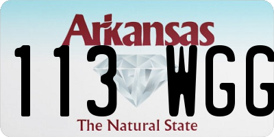 AR license plate 113WGG