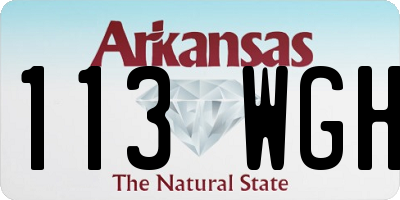 AR license plate 113WGH