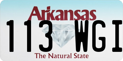 AR license plate 113WGI