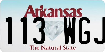 AR license plate 113WGJ