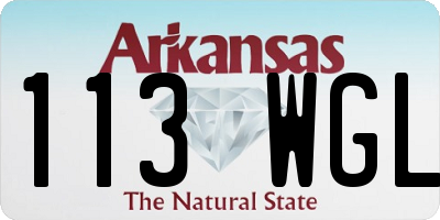 AR license plate 113WGL