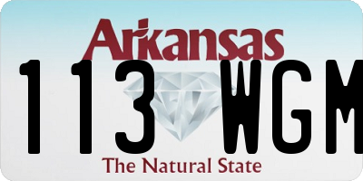AR license plate 113WGM