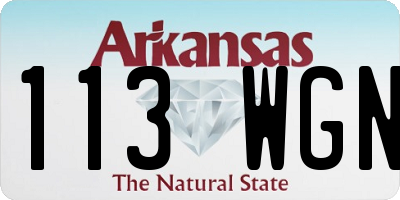 AR license plate 113WGN