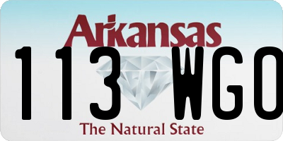 AR license plate 113WGO