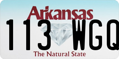 AR license plate 113WGQ