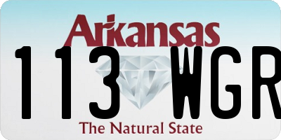 AR license plate 113WGR