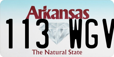 AR license plate 113WGV