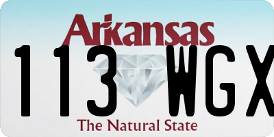 AR license plate 113WGX