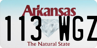 AR license plate 113WGZ