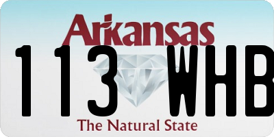AR license plate 113WHB