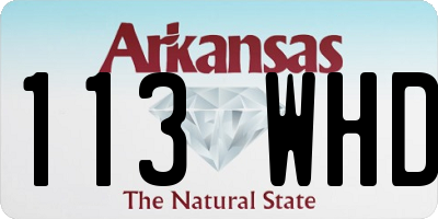 AR license plate 113WHD