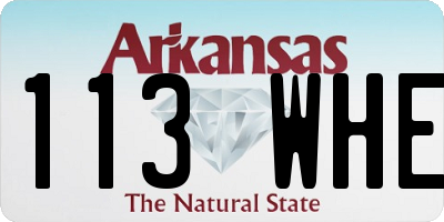 AR license plate 113WHE