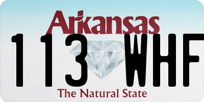 AR license plate 113WHF
