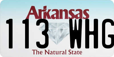 AR license plate 113WHG