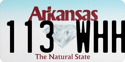AR license plate 113WHH