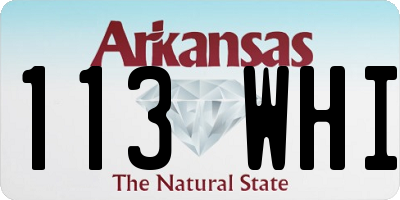 AR license plate 113WHI