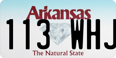 AR license plate 113WHJ