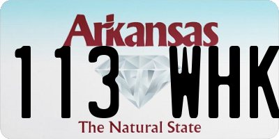 AR license plate 113WHK