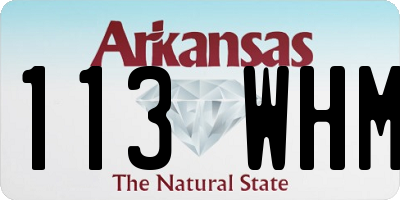 AR license plate 113WHM