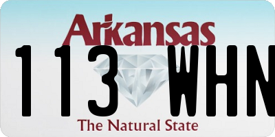 AR license plate 113WHN