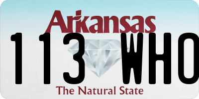 AR license plate 113WHO