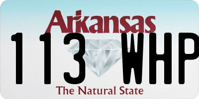 AR license plate 113WHP