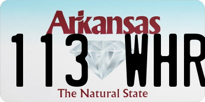 AR license plate 113WHR