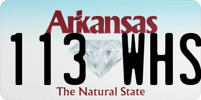 AR license plate 113WHS