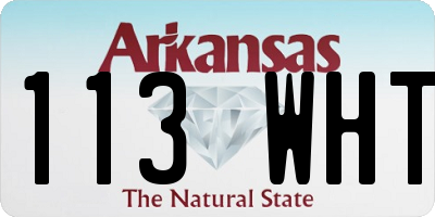 AR license plate 113WHT